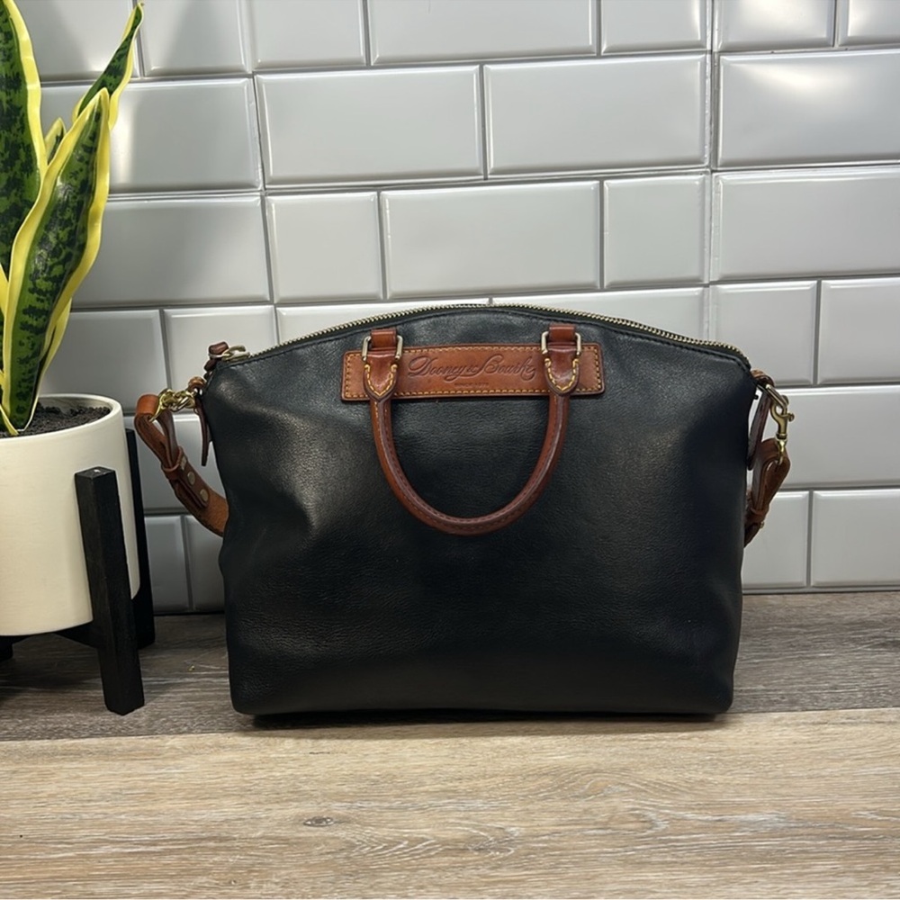 Dooney and Bourke Genuine Florentine Vacchetta Leather Satchel in GUC! - Picture 1 of 15